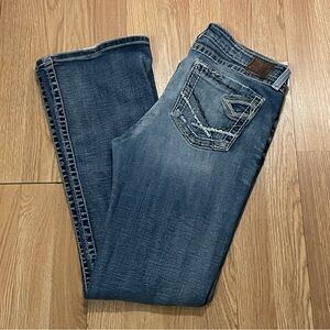BKE Addison Women’s 33x33.5 (34x32) Bootcut Jeans Medium Blue Denim Stretch